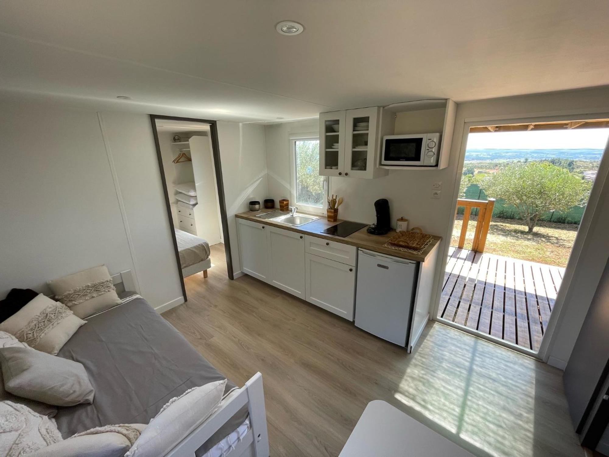 Mobil-Home En Pleine Nature A 3 Mins Du Lac Du Salagou Avec Vue Panoramique Lacoste  Exterior foto