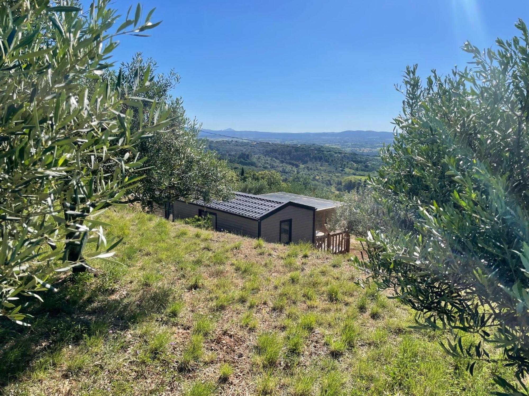 Mobil-Home En Pleine Nature A 3 Mins Du Lac Du Salagou Avec Vue Panoramique Lacoste  Exterior foto
